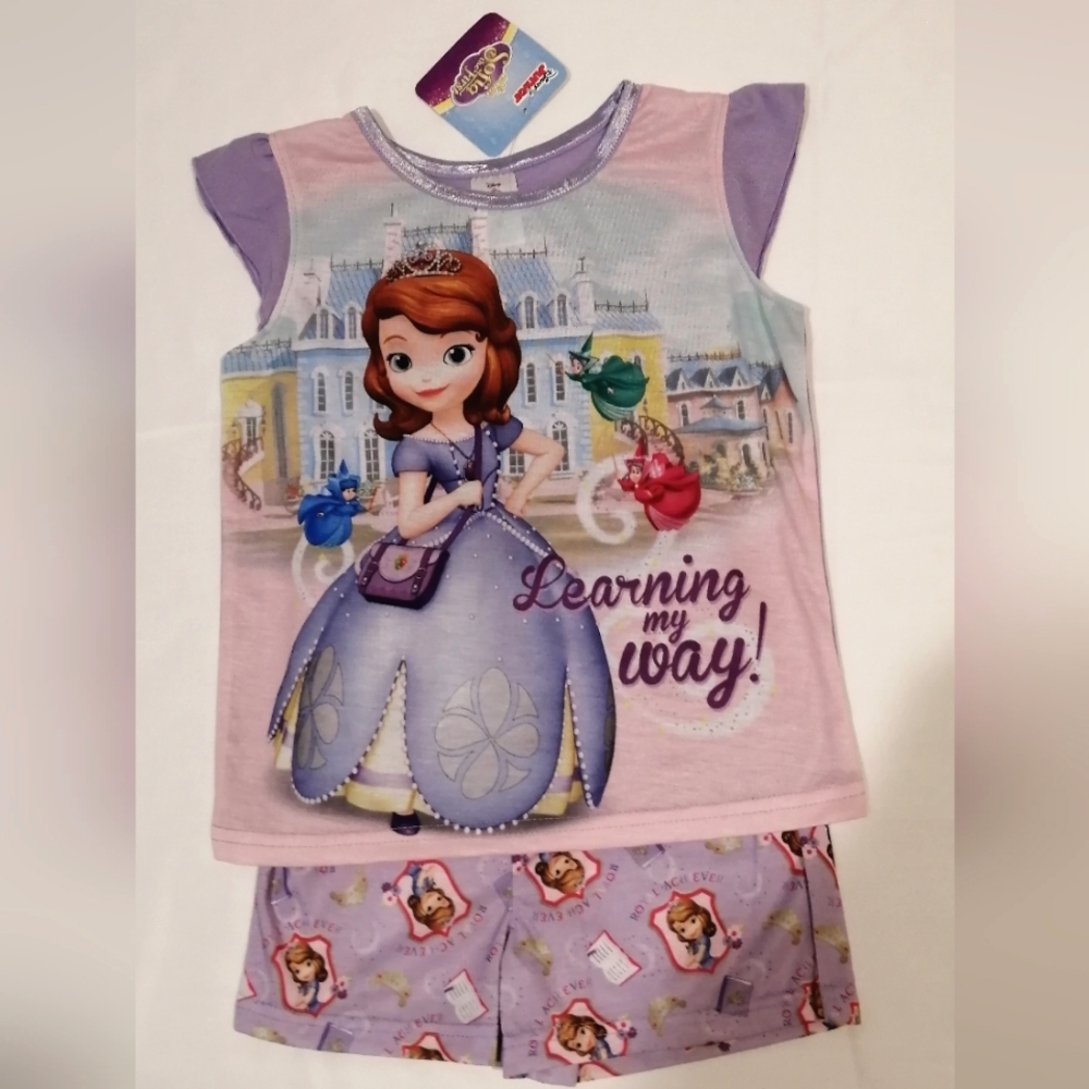🔥SALE🔥 Sofia the First Girl's 2 Pc Pajamas Pajama Set NWT Sizes 2T,4T